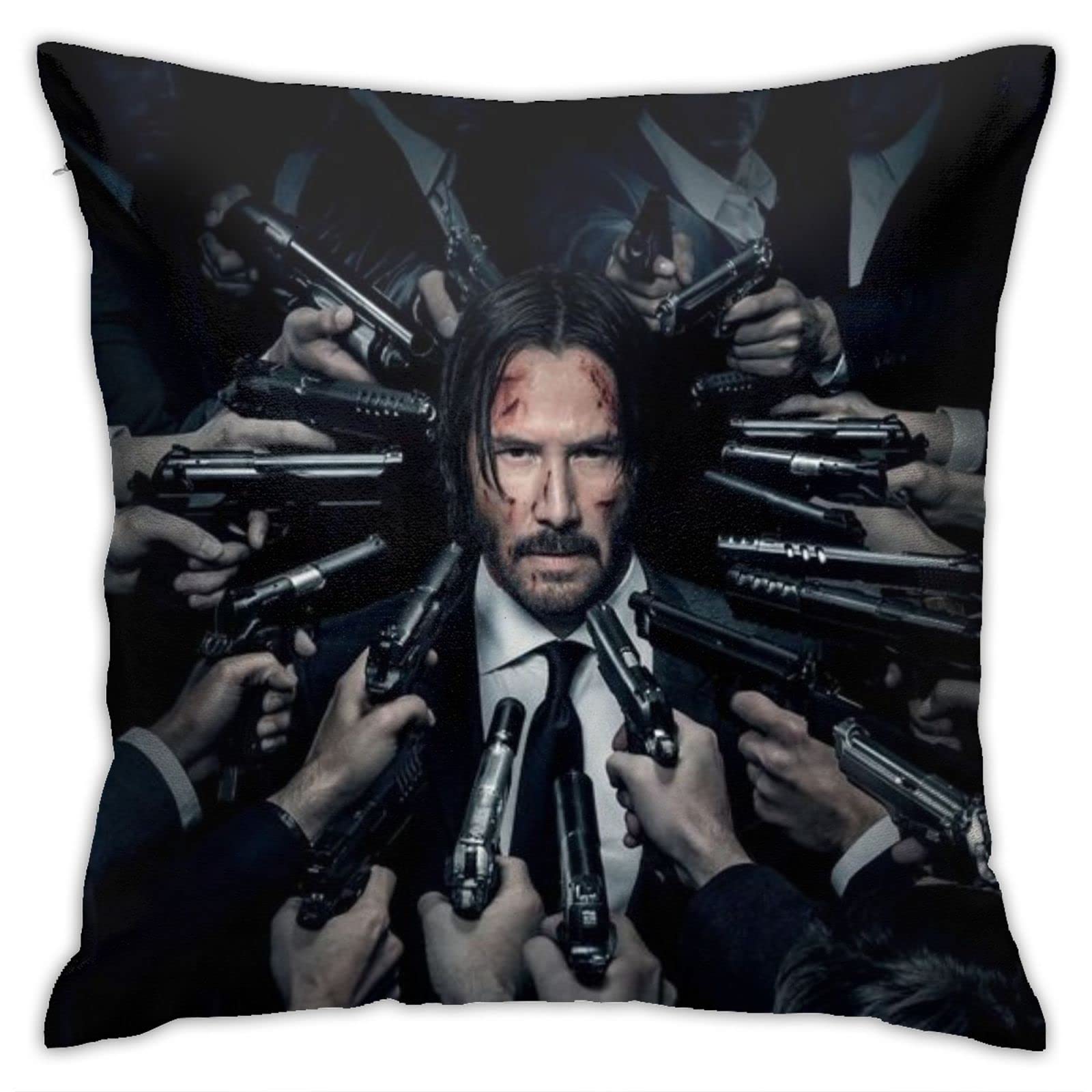 Djngn As Pic John Decorative Wick Throw Pillow Cover 18" X 18", Outdoor Home Decor Seasonal Couch Cushion Pillowcase