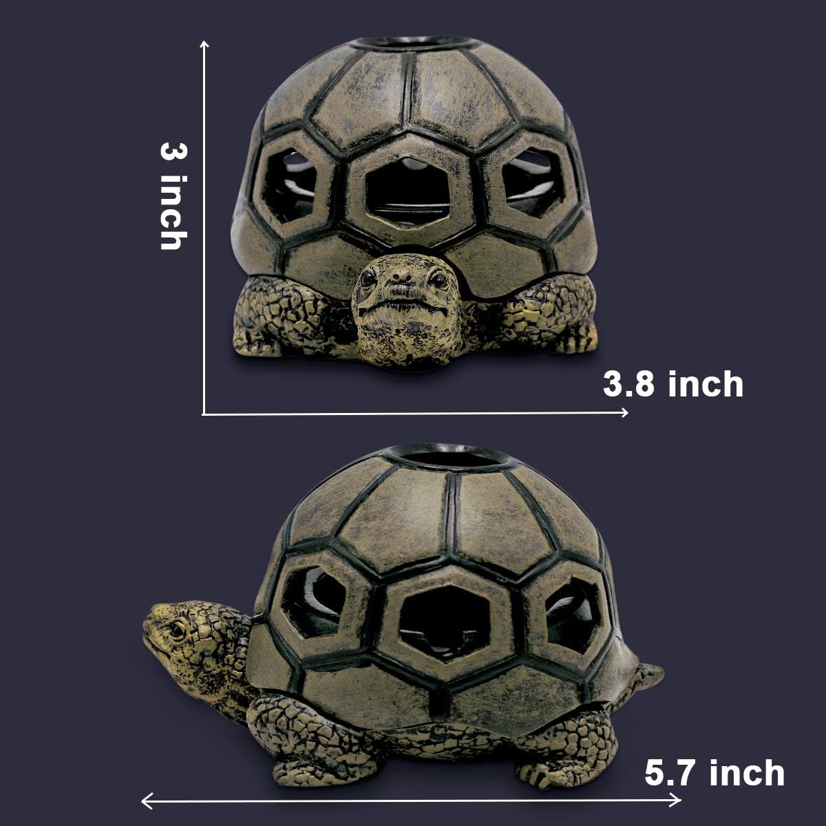 Rabbitroom Turtle Ashtrays for Cigarettes Ashtray with Lid,Cute Creative Resin Ash Tray Cigarettes Holder for Indoor Outdoor Home Office Car Decoration (Turtle)