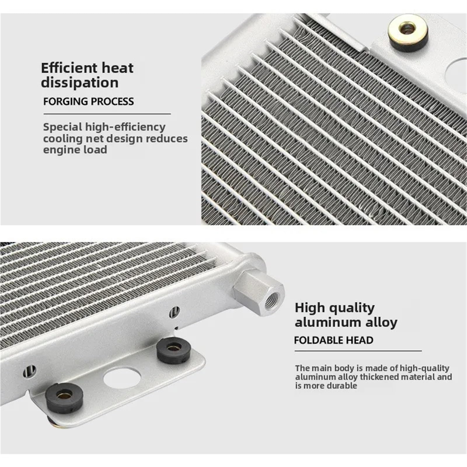 Radiadores del motor Enfriador de aceite GY6 para ATV de cuatro ruedas, Compatible con radiador refrigerado por aceite de 150-250 cc. Enfriador aceite