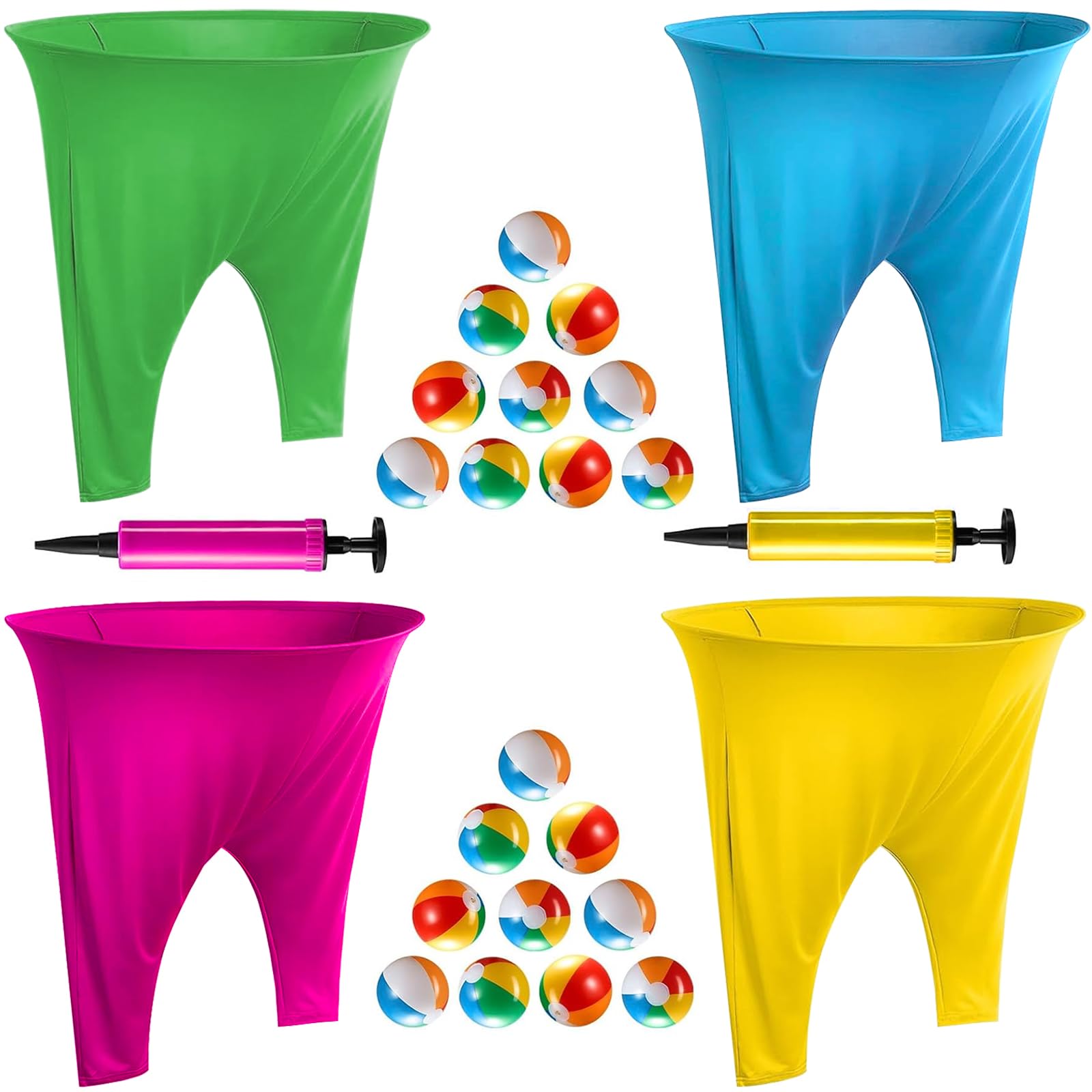 KEAGAN Granny Pants - Gioco da giardino, con 4 pantaloni e 20 palline rimbalzanti, pantaloni per nonna, gioco all'aperto divertente riunione di famiglia e giochi da cortile per adulti per gruppi