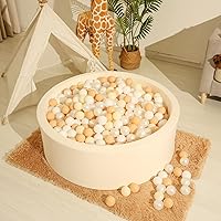 Vista 8 de Bolas de pozo de bolas Realhaha 50 100 200 500 Bolas de juego de plástico para bebés, niñas, niños pequeños, tienda de campaña, piscina, sala