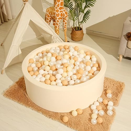 Miniatura 8 de Realhaha Pelotas de 50 100 200 500 bolas de juego bolas de plástico para bebés, niñas y niños pequeños, tienda de campaña para piscina, casa de