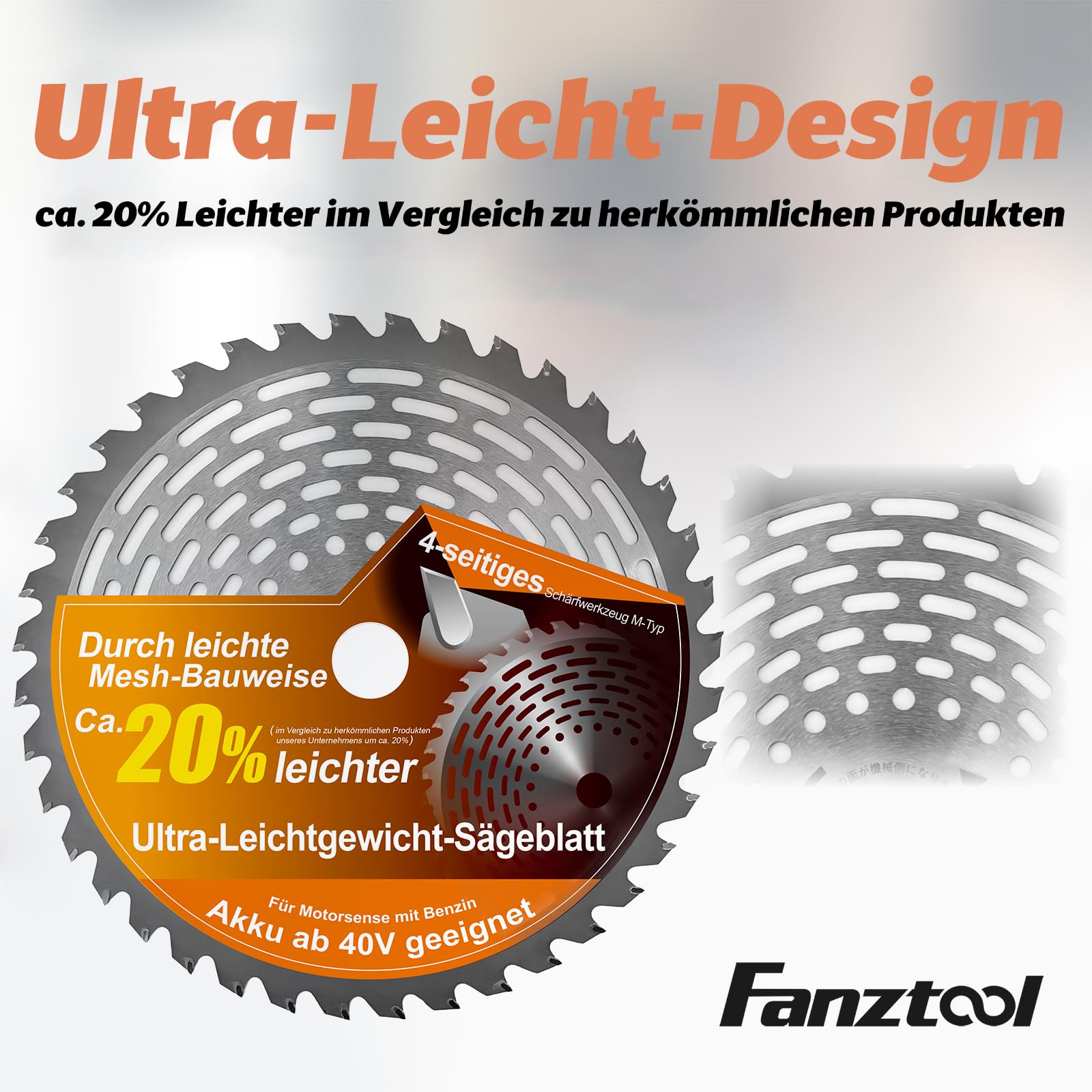 FANZTOOL Zestaw brzeszczotów do piły tarczowej 23 cm z ochroną zębów do podkaszarki – nóż zapasowy do podkaszarki akumulatorowej i benzynowej oraz podkaszarki, idealny do prac koszących (36Z/ 36Z