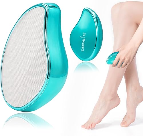 Canvalite Removedor de pelo de cristal para mujeres y hombres, dispositivo de depilación de cristal mágico rápido sin dolor para brazos, piernas,