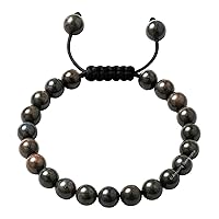 Vista 541 de Amazing Gemstone Yaxaite Bracelet for Women Men's Gifts - Protection Healing Crystal Bracelet - 8mm Gemstone Beaded Adjustable Bracelet Pulseras