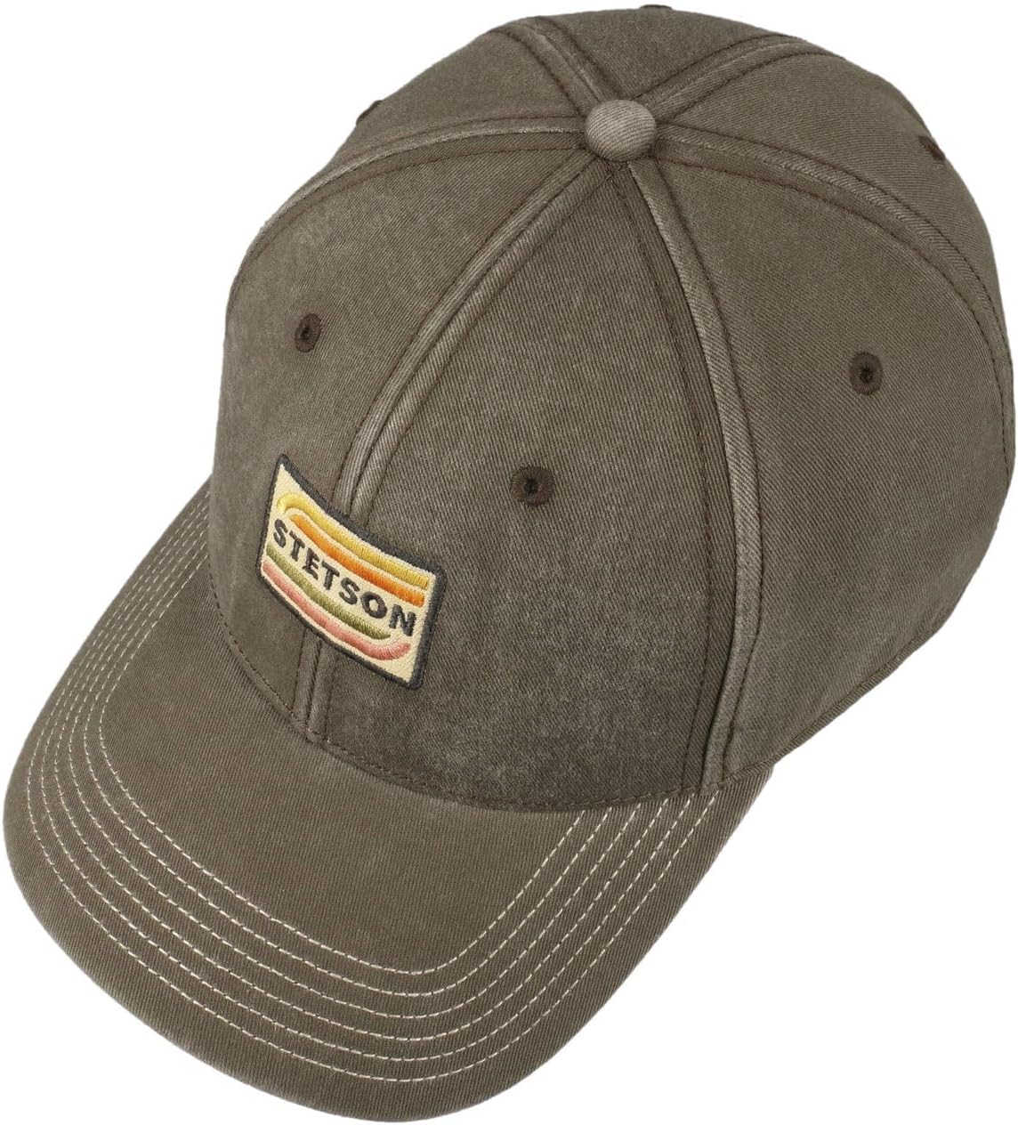 Stetson Lenloy Cotton Baseball Cap Strapback 100% Cotton UV Protection 40+ Curved Brim Adjustable Men Summer Winter