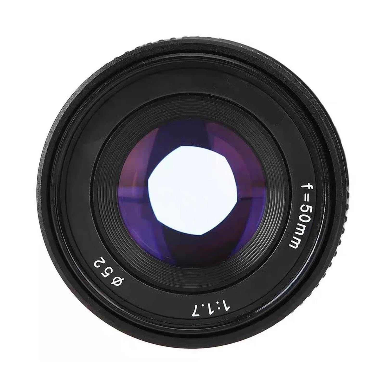 Compatibile con Canon, obiettivo con messa a fuoco manuale F1.7 da 50 mm | Obiettivo a focale fissa full frame da 50 mm F1.7, messa a fuoco manuale, lunghezza focale standard(PK)