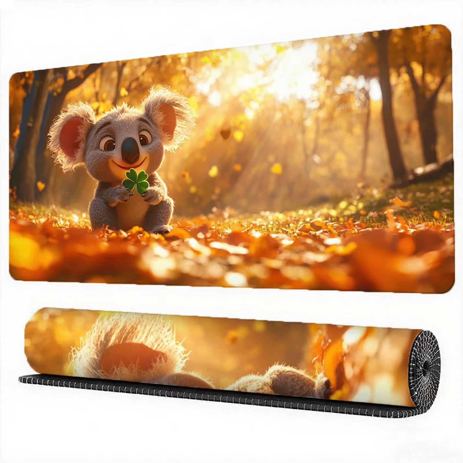 Podkładka pod mysz XXL 1600x800 Koala podkładka pod mysz z krajobrazem pod mysz, japońska podkładka pod mysz podkładka na biurko ulepszona dokładność i szybkość Antypoślizgowa gumowa podstawa dla