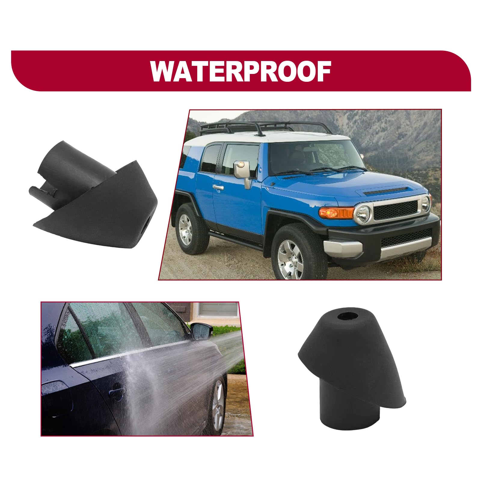 Auto Antenna Rubber Ornament - Antenna Mount Car Radio Antenna Ornament - Compatible with 07-14 Toyota FJ Cruiser - 86392-35031…