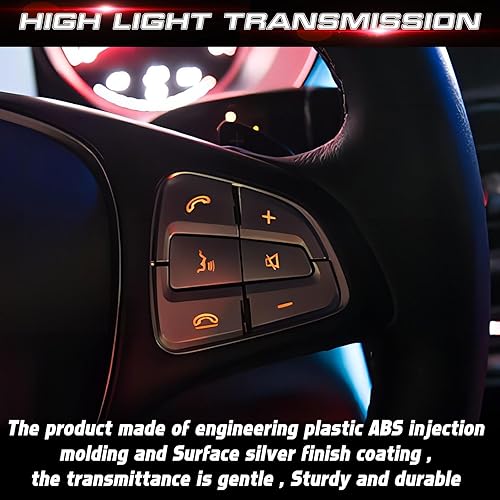 Miniatura 3 de Xotic Tech - Cubierta de botón de control lateral del conductor, compatible con Mercedes A B GLA GLS GLE CLS (plateado)