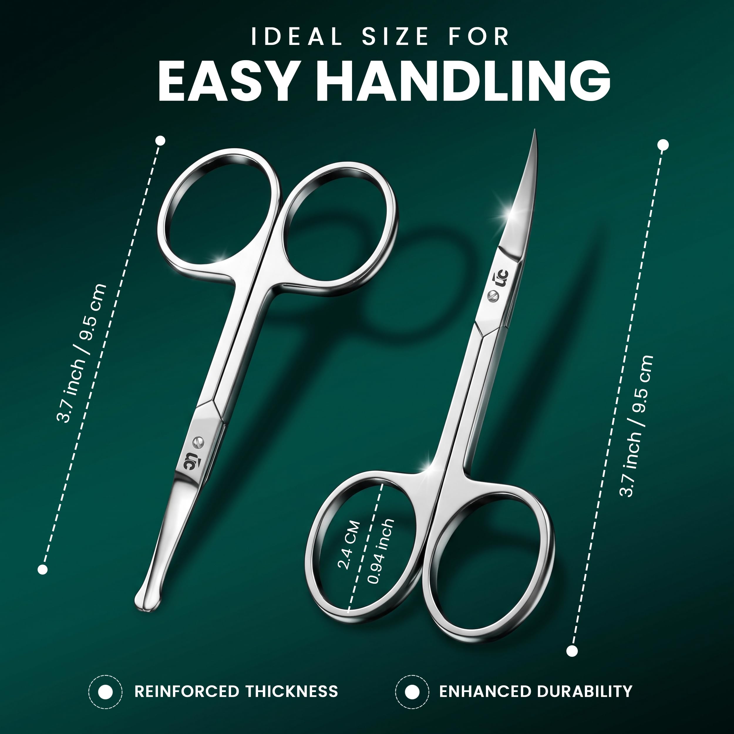 TwinPrecision Eyebrow Scissors - Stainless Steel -2 TwinPrecision Eyebrow Scissors - Stainless Steel -2