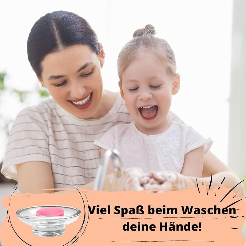 YOSSEE vastag üveg szappantartó fürdőszobai és zuhanyzó kiegészítő