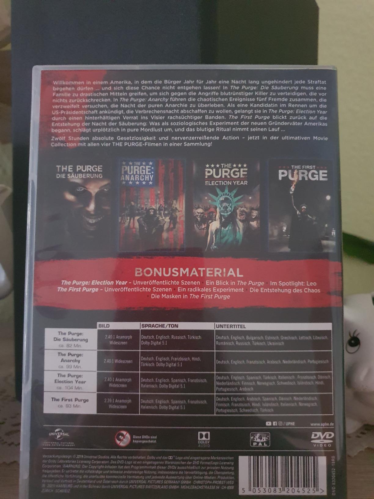 The Purge 4MovieCollection [Bluray] Amazon.de Hawke, Ethan, Headey, Lena, Kane, Adelaide