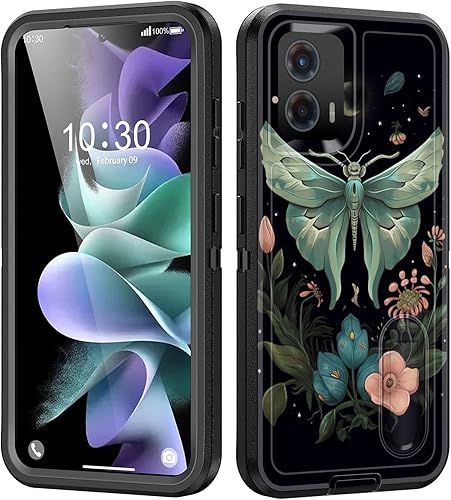 Funda para Moto G 5G 2023 con soporte integrado, a prueba de golpes, polvo y caídas, 3 capas, grado militar, funda protectora para Motorola Moto G