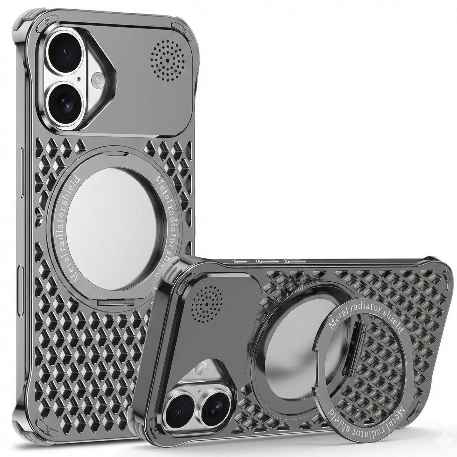 Coque iPhone 17 aluminium ouverte anti surchauffe avec protection d'angle antichoc - 8