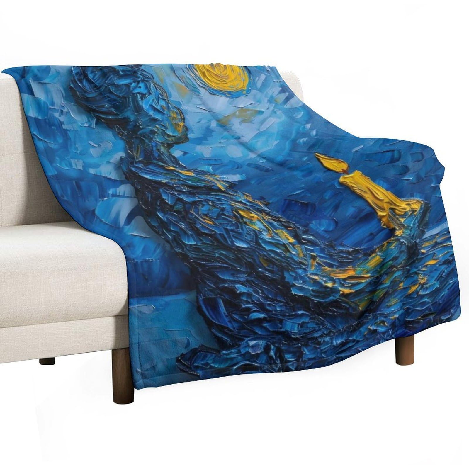 YHGSREUOH The Starry Night Artist 04 Flannel Blankets Fleece Soft Throw Lightweight Plush Gifts for Couch, Bed, Cozy Sofa Plush, Chair, Lovers 100x130cm(40x50in)