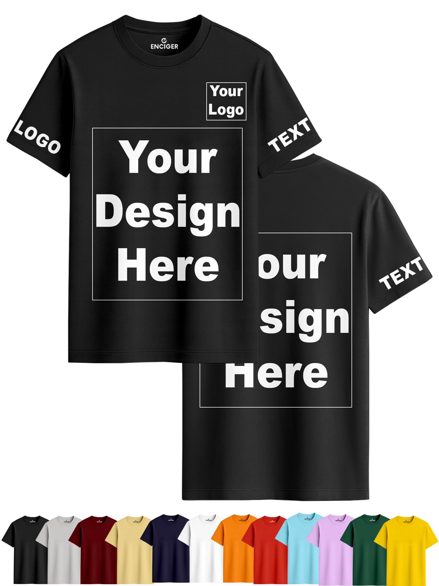 enciger Customized Printed T-Shirt | Personalised Tee with Your Name, Logo or Design for Men & Women-picture-25