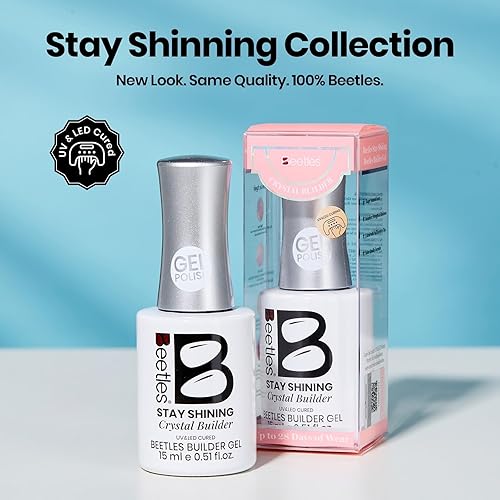 Miniatura 2 de Beetles - Gel de uñas constructor sin HEMA, permanece brillante, edificio transparente, fortalece las uñas débiles y extensiones para principiantes