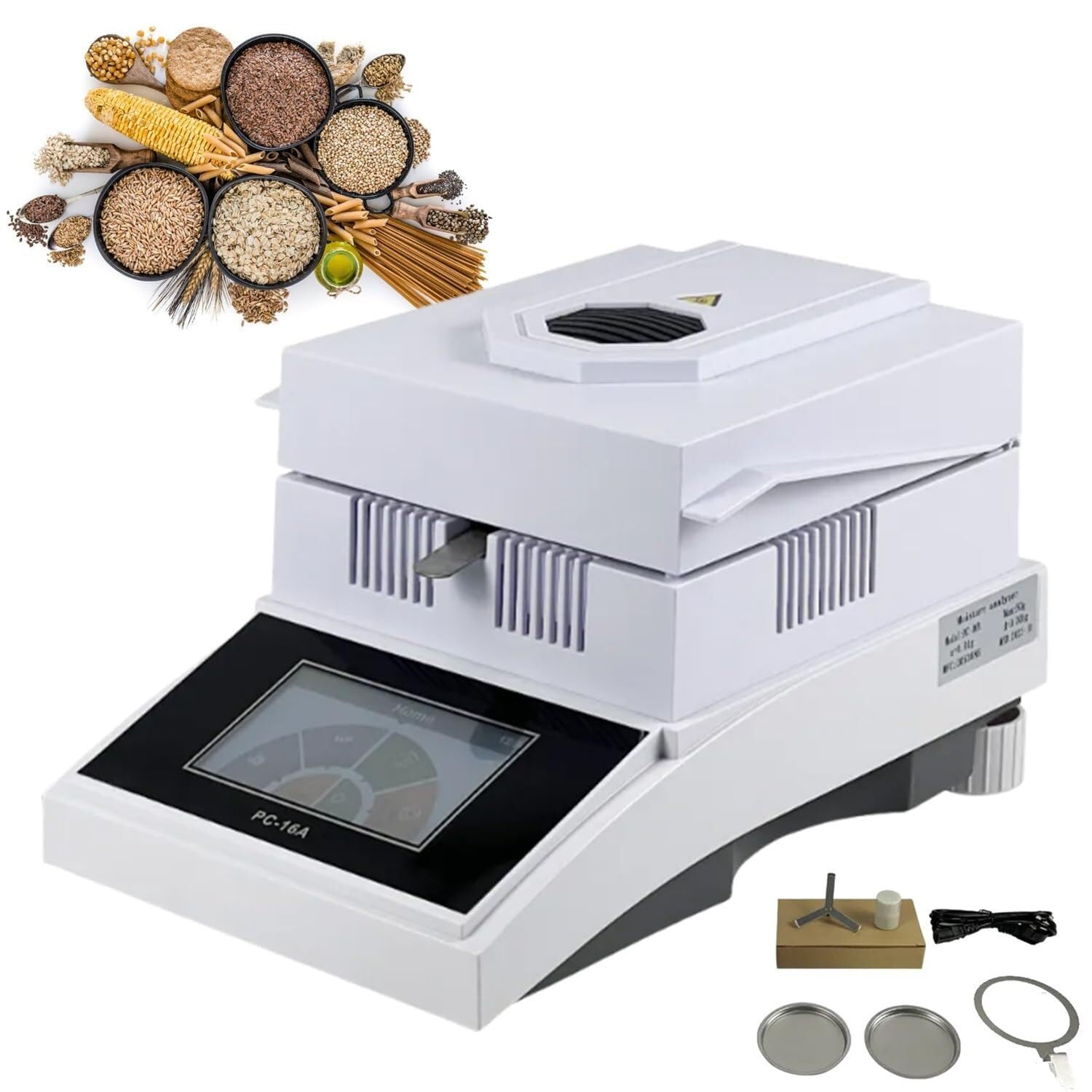 Analyseur d'humidité halogène tactile 5,5 pouces appareil de mesure 50g
