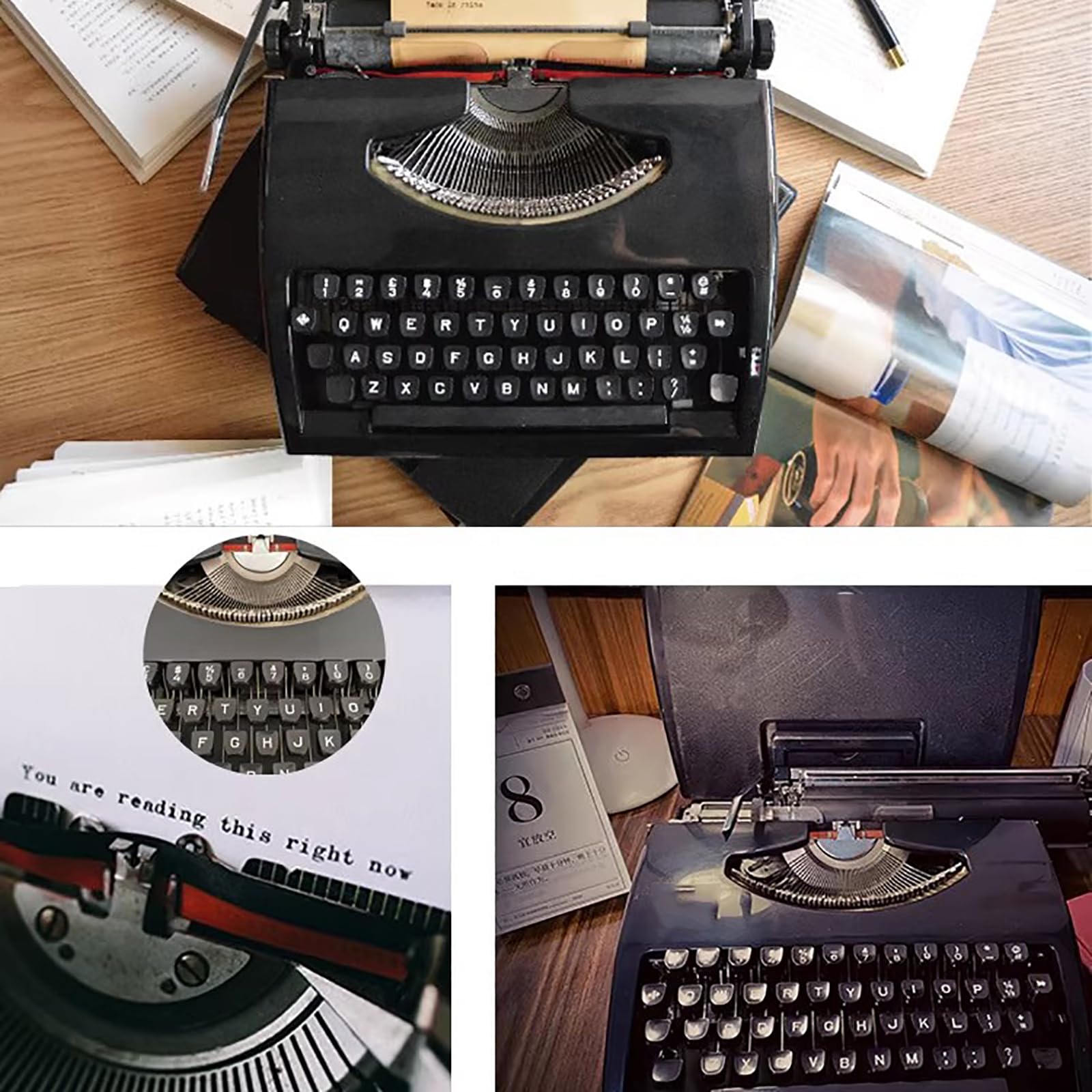 Amazon.com: SUZEPER Vintage Manual Typewriter Machine,Classic Old