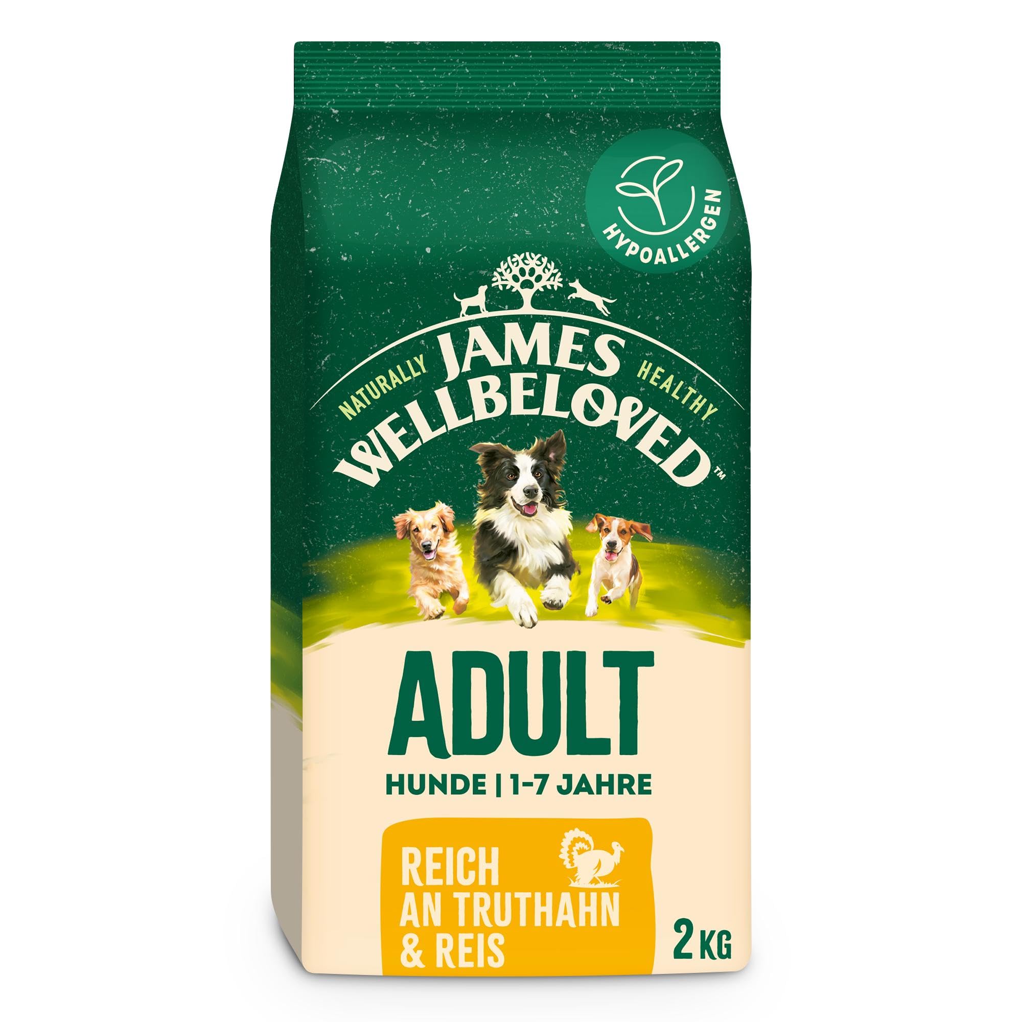 James WELLBELOVED 2kg Hund Trockenfutter Truthahn & Reis