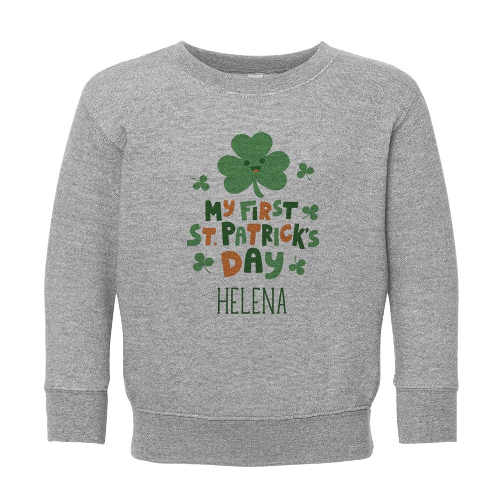 My First St. Patrick's Day Helena Kids Sweatshirt Toddler 5T Heather Grey
