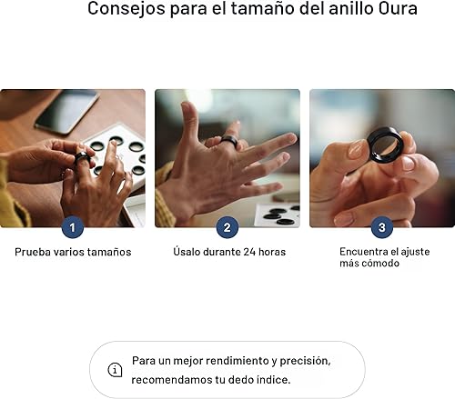 Miniatura 7 de Anillo Oura Gen3 Horizon - Plata - Tamaño 11 - Anillo inteligente - Primero en tamaño con el kit de medición Oura Ring Gen3 - Dispositivo portátil