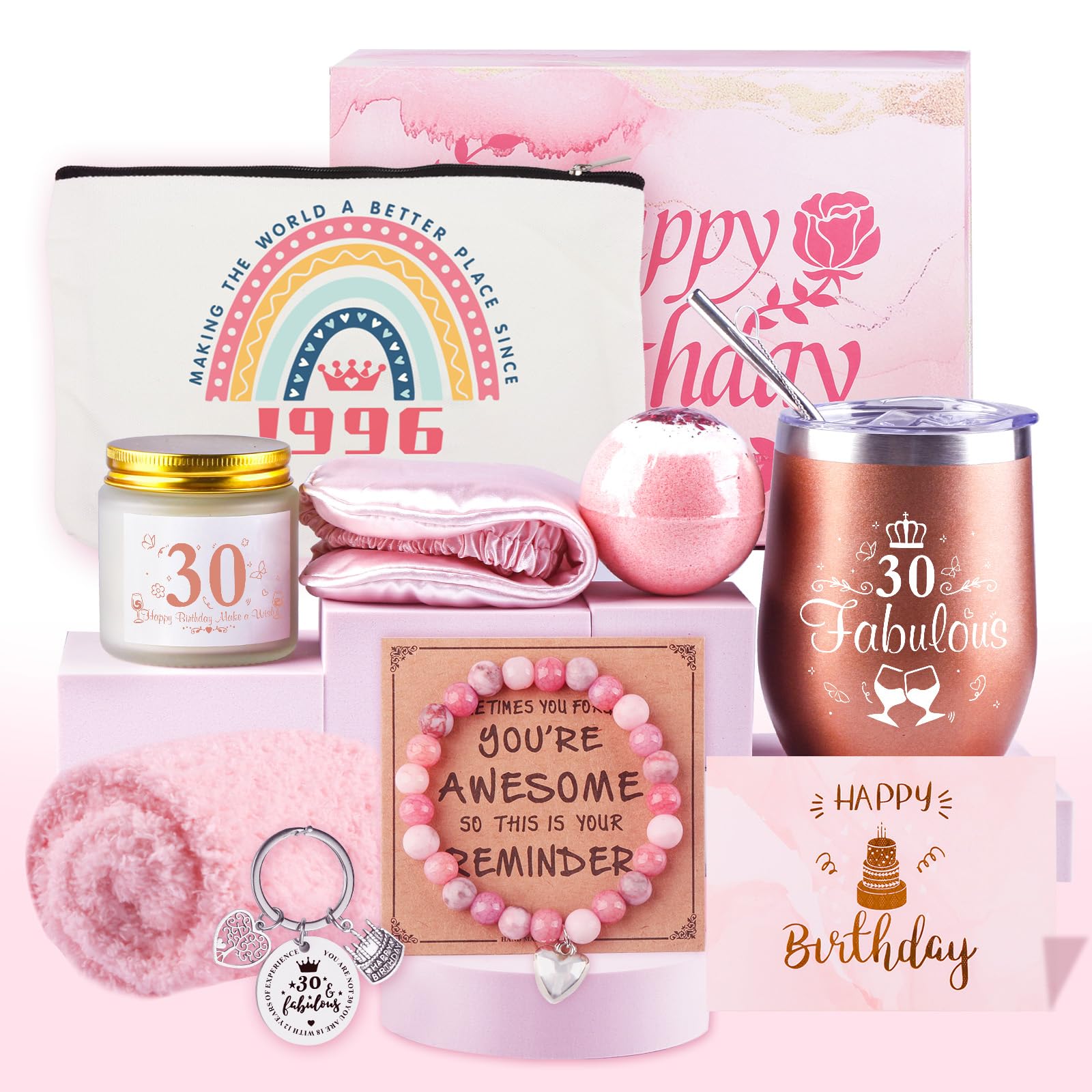 Belillpipi 40th Birthday Gifts for Women, Gift Box Set for Woman, Best Gift Ideas for Teen Girls Daughter, Mum, Sister, Wife, Auntie (30th Birthday Gifts)