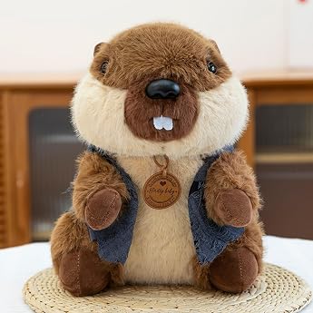 Murmeltier KuscheltierLustig Pl sch Murmeltier Stofftiere Geschenke f r Kinder Jungen M Dchen 23 cmBraun
