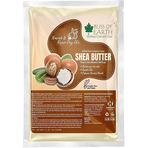 Bliss of Earth Organic Raw Shea Butter 100g 100 g