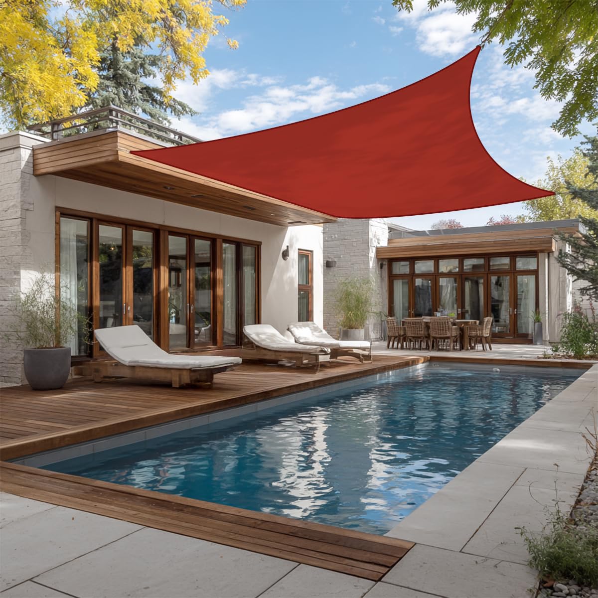 Green Bay Sun Shade Sail Outdoor Garden Patio Party Sunscreen Awning Canopy 98% UV Block Triangle Cream With Free Rope(3x3x3m) — view 21
