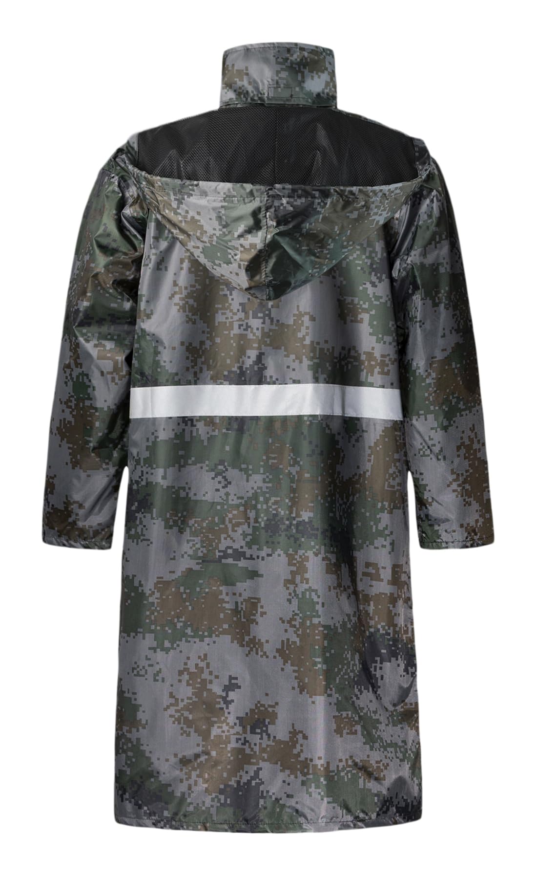 Veste Coupe-Pluie Homme Impérmeable à Capuche Réfléchissants Manteau de Pluie Respirant Imperméable Adulte Veste de Pluie