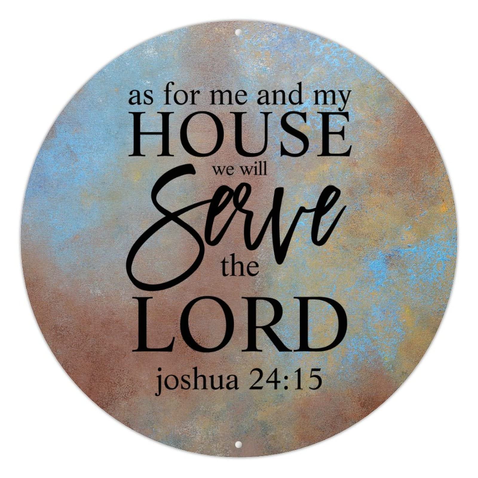 As For Me and My House We Will Serve The Lord Metal Sign campestre.al