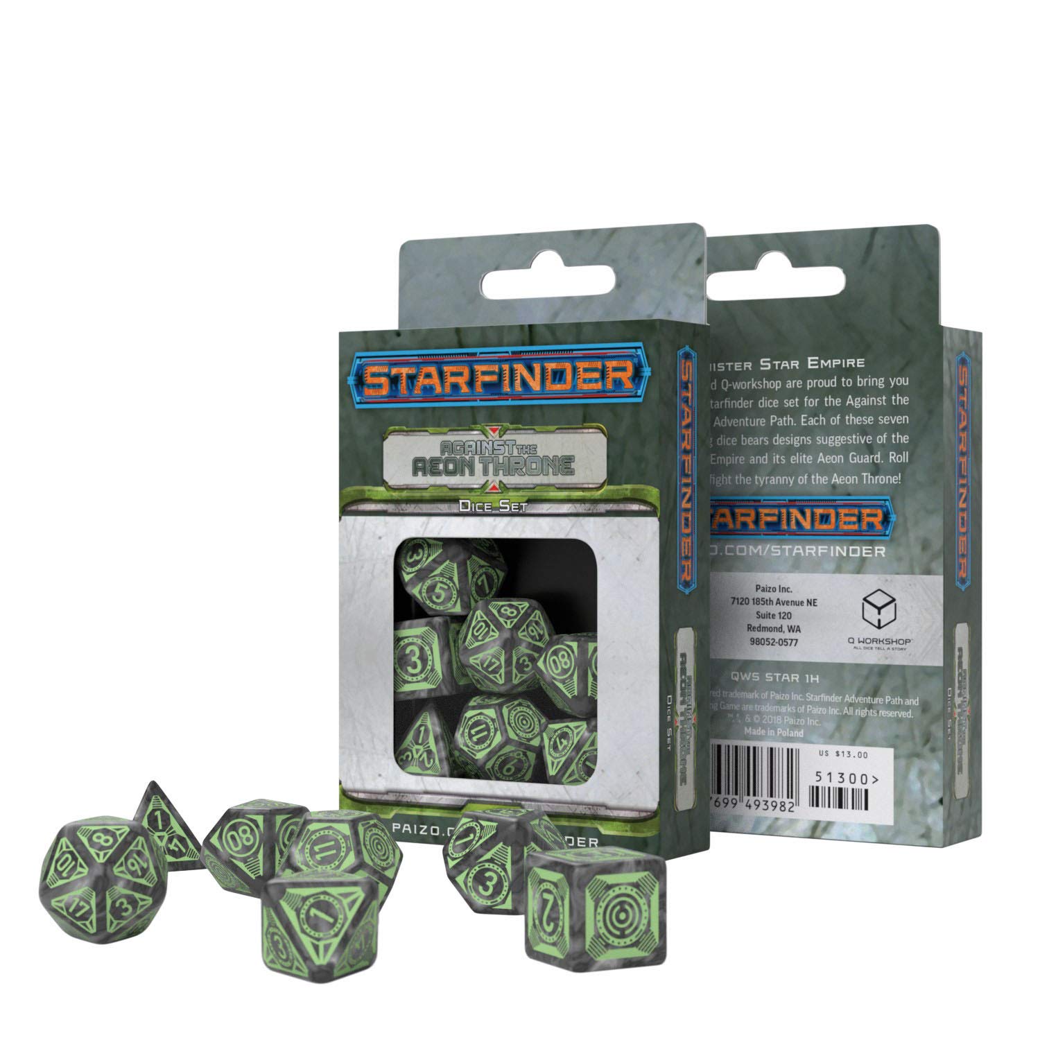 Q Workshop STA1H – Starfinder Against The Aeon Throne Dice Set (7)