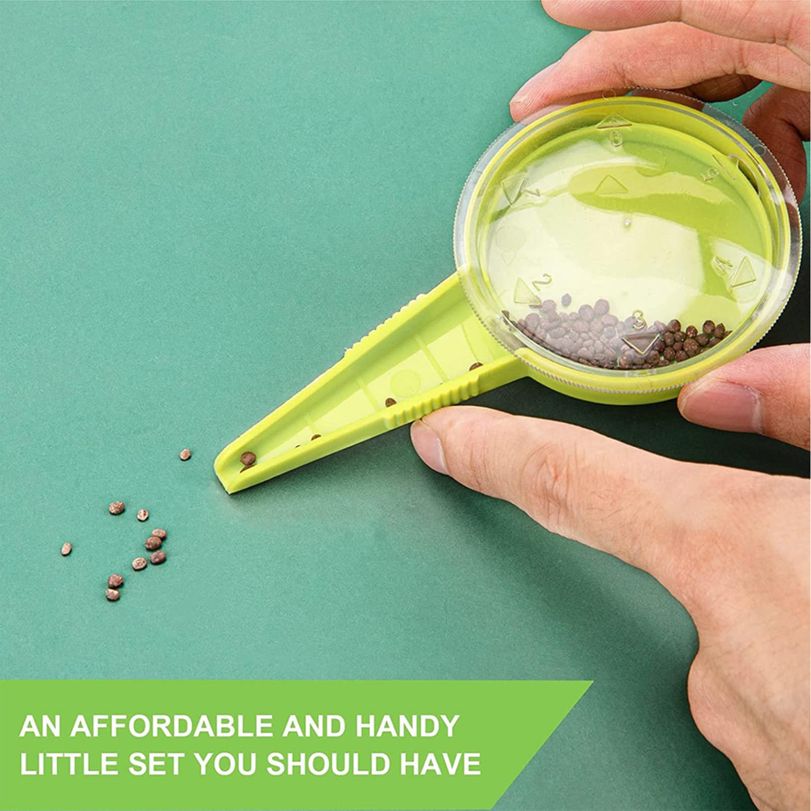 Dibber, Easy to Use Planting Seed Dispenser Set 12 Pieces Plastic Flower Seed Dispenser