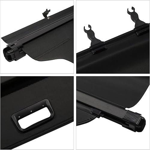 Miniatura 7 de IKON MOTORSPORTS Cubierta de carga de seguridad trasera para maletero de seguridad, escudo retráctil compatible con Toyota Rav4 2013-2018