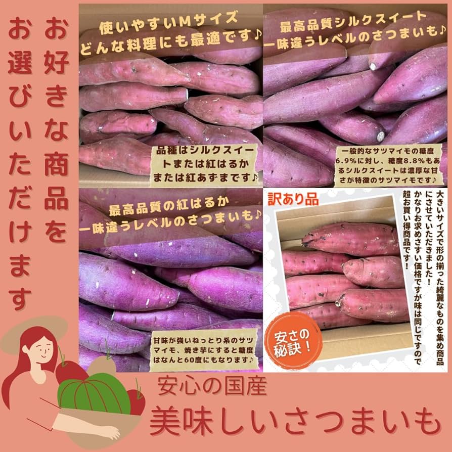 紅はるか200本シルクスイート100本 紅あずま100本なると金時100本 紅はるか200本シルクスイート100本 紅あずま100本なると金時100