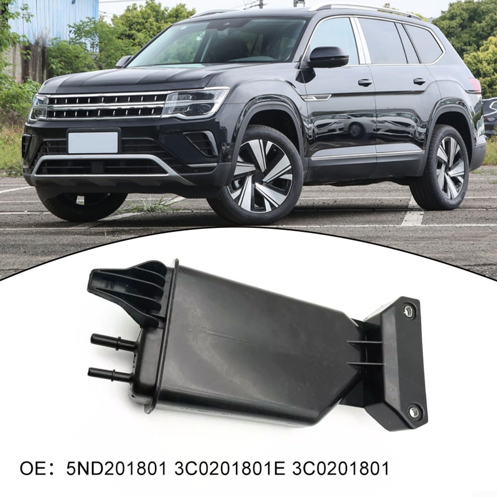 ABS-Metallkanister, 1 x Aktivkohle-Kanister für Q3 Cc, für Passat, Sharan, Alhambra Oe 5Nd201801 3C0201801E, ABS-Metall, schwarz, Auto-Reparaturteil