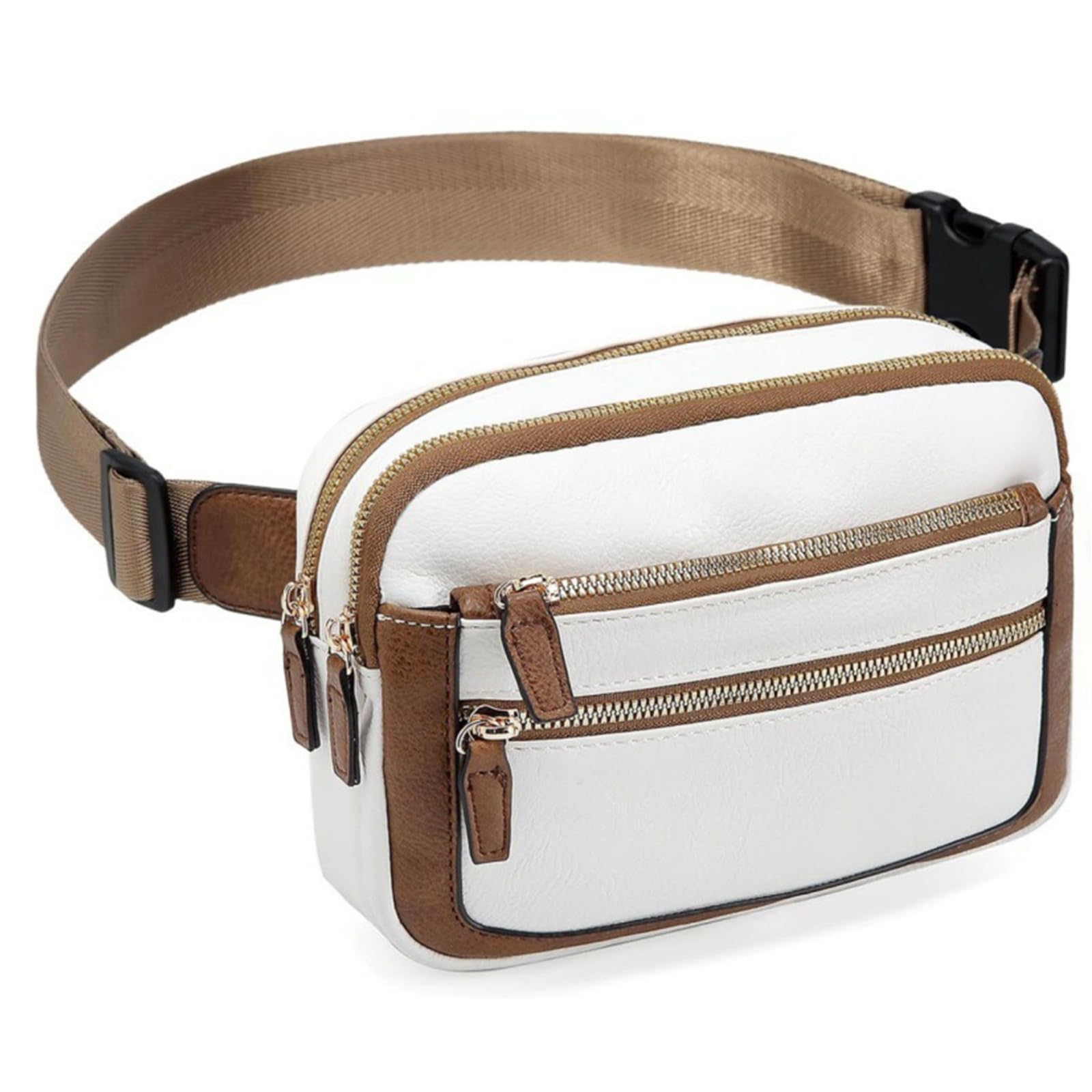 Amxnx Belt Bag for Women Fanny Pack Crossbody with Adjustable Strap Fashion Leather Waist Packs