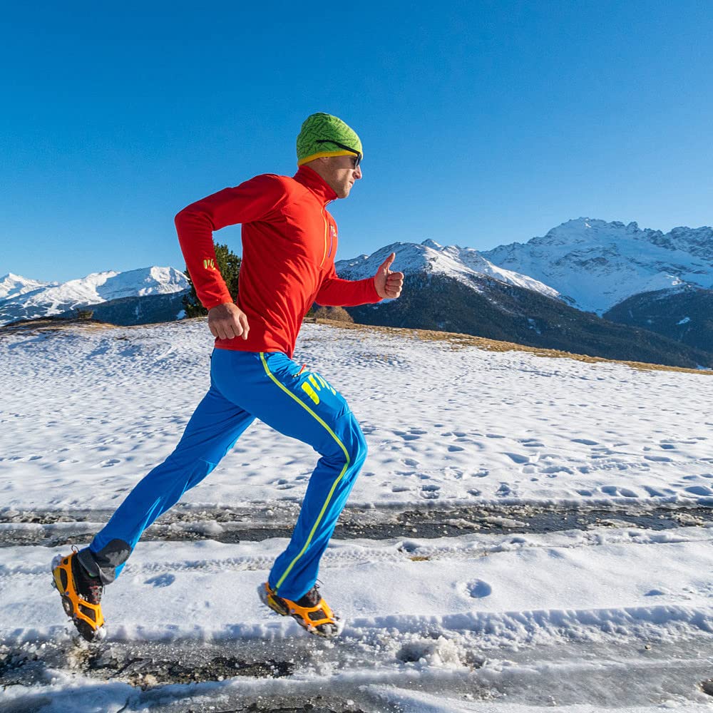 Nortec Crampons Trail 2.1 Fabriqué en Italie pour Les Courses de Trail Hivernales Courses Hivernales sur Glace et Neige, Mini-Crampons minimaux avec étui