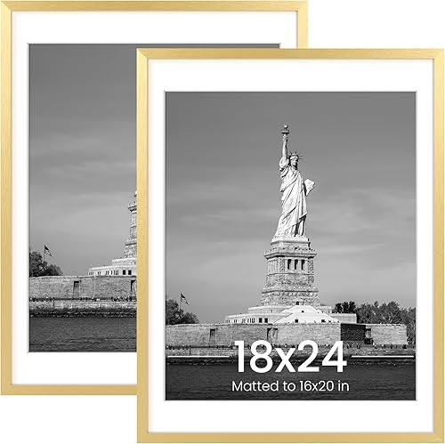 Miniatura 13 de ENJOYBASICS - Marco de fotos de 30.5 x 45.7 cm, marco negro de póster, exhibe fotos de 27.9 x 43 cm con paspartú, o sin paspartú de 30.5 x 45.7 cm