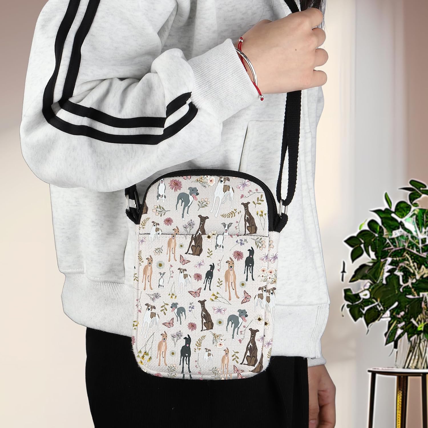 G2TUP Greyhound Crossbody Bag Greyhound Owner Gifts Greyhound Themed Gifts Greyhound Dog Shoulder Bag image 3