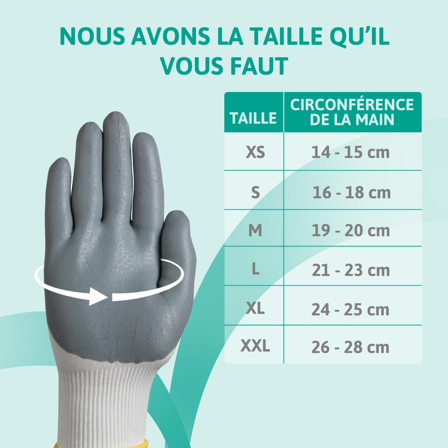 Ansell HyFlex 11-800 Gants de Travail Professionnels, Enduction Nitrile Résistante à l'Abrasion, Protection Industrielle Multiusage, Manutention et Mécanique, Blanc, Taille L (12 Paires)