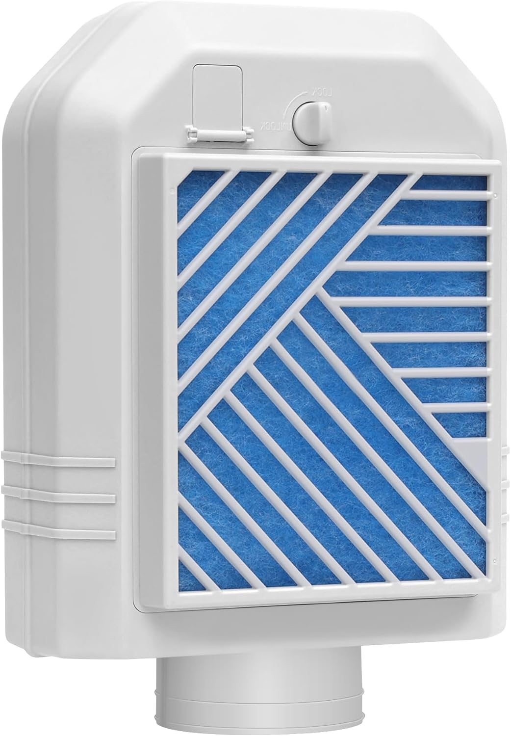 Indoor Dryer Vent, Indoor Dryer Vent Kit Upgrade Designed Safty Reminder Device Doesn't Leak Lint, Dust, with High Strength Nylon Filter, Polyester Fiber Filter x4, Dryer Vent Box for Electric Dryer