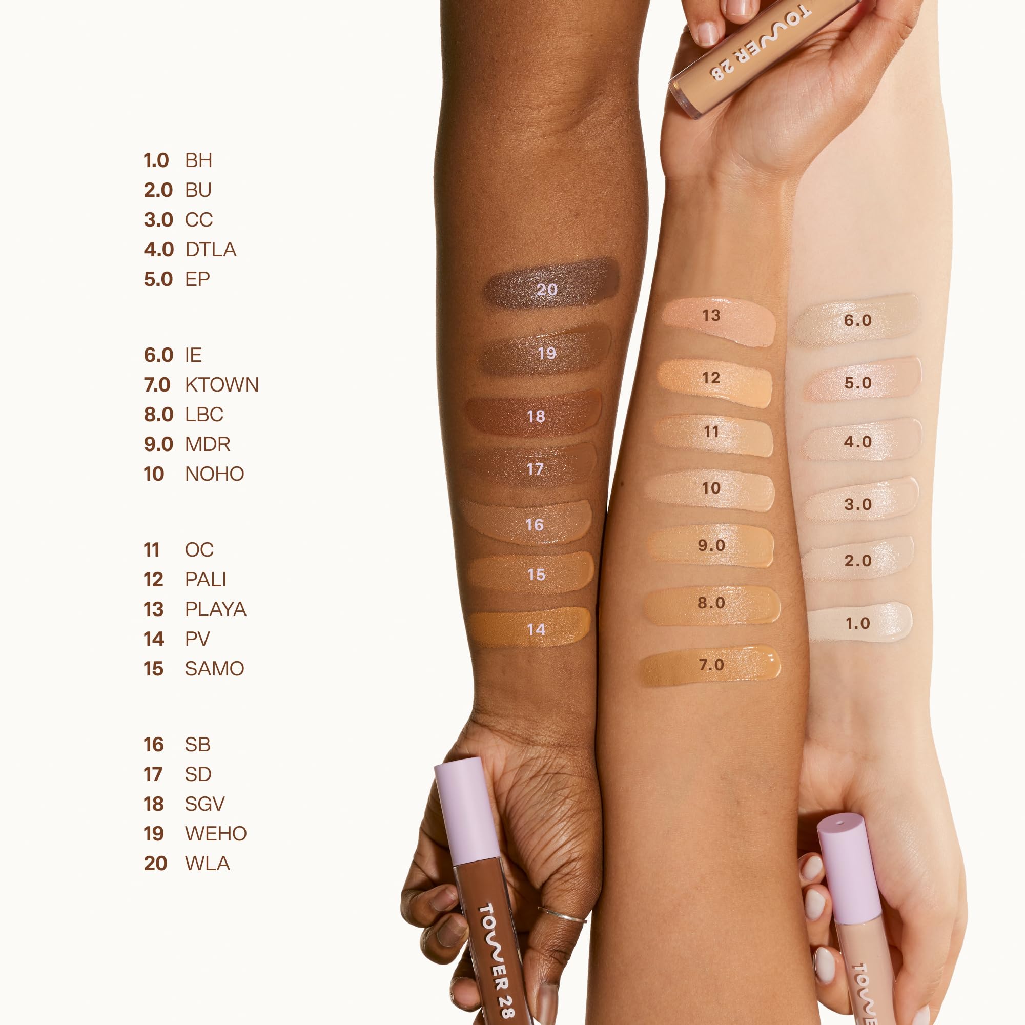 Tower 28 Swipe Serum Concealer - Hydrating Medium-Full Coverage Concealer + Under Eye Brightener - Skin Care Infused Makeup with Hyaluronic Acid + Soothing Centella - 7.0 Medium/Neutral (0.22 oz): 5.0 EP