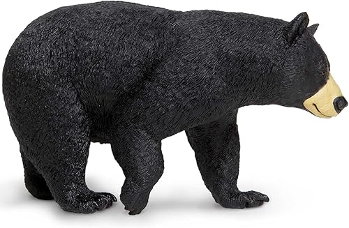 Miniatura 7 de Safari Ltd. Figura de juguete de oso negro de América del Norte, figura detallada de modelo de plástico de 7.4 pulgadas, divertido juguete educativo