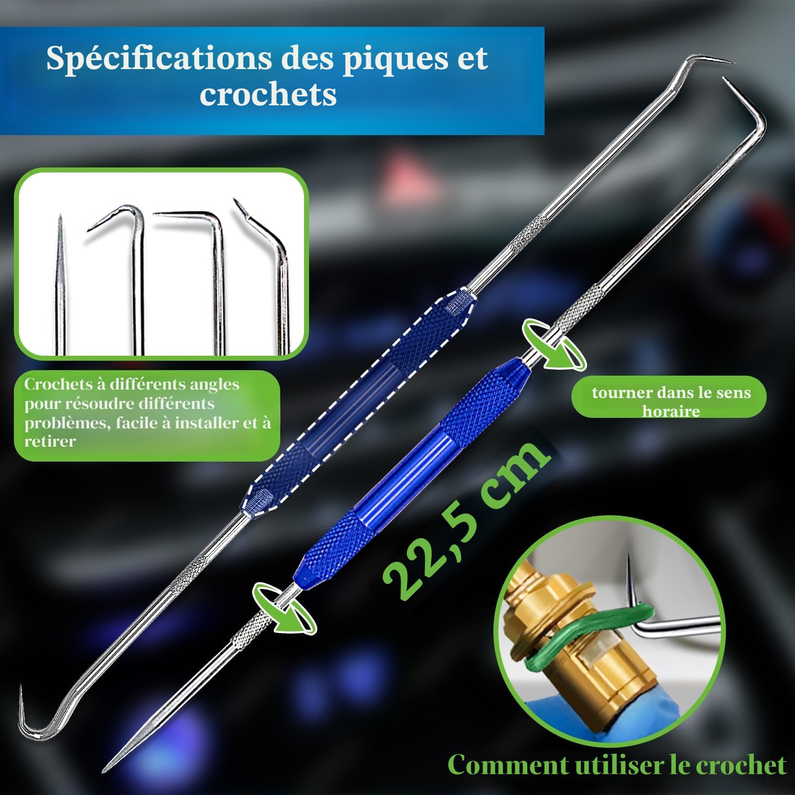 Lot de 595 joints toriques AC automobiles SAE et métriques pour climatisation