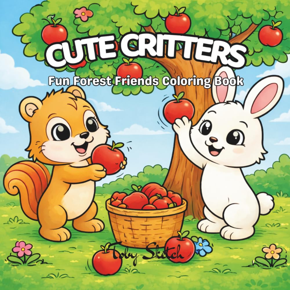 CUTE CRITTERS: Fun Forest Friends Coloring Book