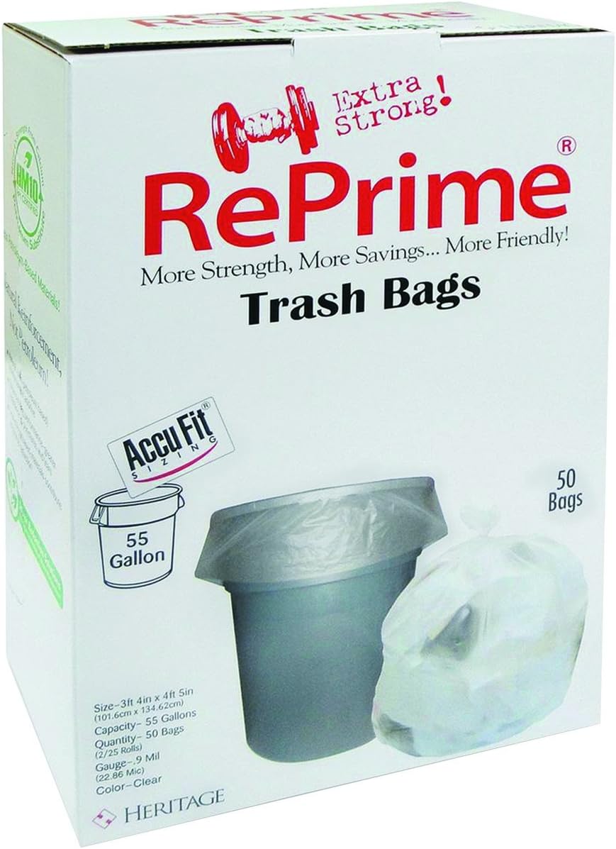 AccuFit Heritage Trash Bag, Clear, 150 per Carton