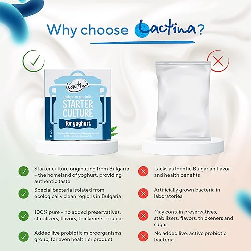 Miniatura 18 de Auténtica cultura búlgara para hacer yogur casero cremoso, probiótico vivo y cultivos activos con Lactobacillus Bulgaricus y S. Thermophilus